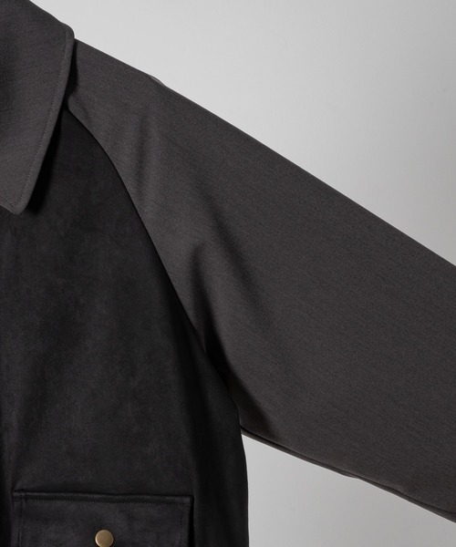 INTER FACTORY（インターファクトリー）の「DAIKI - 切替スエードブルゾン / Switching Suede Blouson - made in INTER FACTORY（ブルゾン・メンズ・ブラック/ブラウン・LARGE/MEDIUM/SMALL）」の7枚目の写真