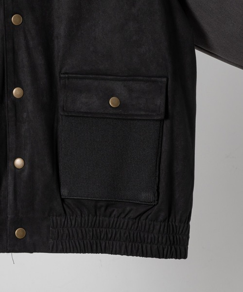 INTER FACTORY（インターファクトリー）の「DAIKI - 切替スエードブルゾン / Switching Suede Blouson - made in INTER FACTORY（ブルゾン・メンズ・ブラック/ブラウン・LARGE/MEDIUM/SMALL）」の9枚目の写真