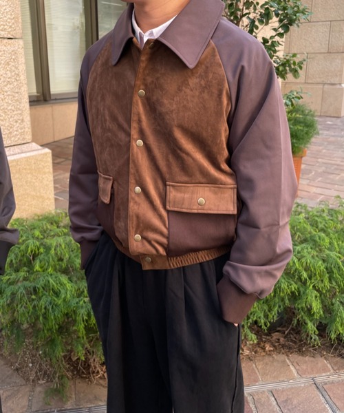 INTER FACTORY（インターファクトリー）の「DAIKI - 切替スエードブルゾン / Switching Suede Blouson - made in INTER FACTORY（ブルゾン・メンズ・ブラック/ブラウン・LARGE/MEDIUM/SMALL）」の18枚目の写真