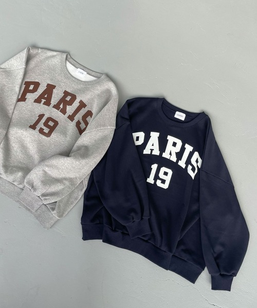PARISロゴスウェットオーバーサイズプルオーバー（スウェット）｜CHERI