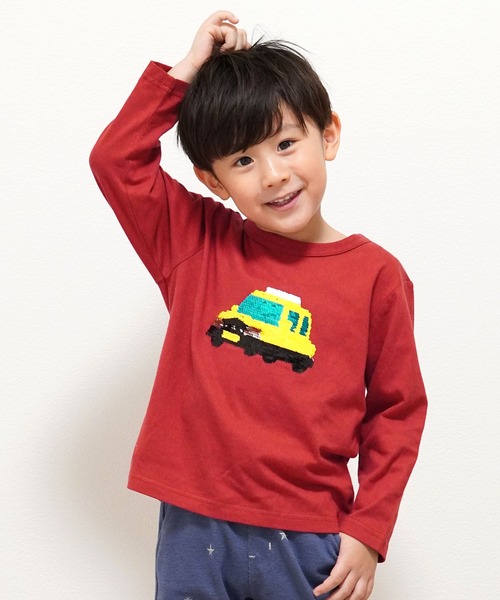 SKAPE(エスケープ)の「クルリンクルマロンT(Tシャツ/カットソー・キッズ・ネイビー/レッド・90cm/100cm/110cm/120cm/130cm)」の5枚目の写真