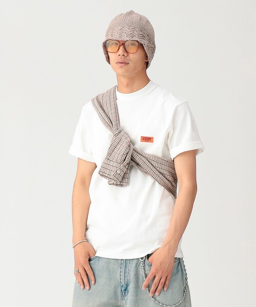 UNIVERSAL OVERALL(ユニバーサルオーバーオール)の「【別注】UNIVERSAL OVERALL / ロゴTシャツ(Tシャツ/カットソー・メンズ・ブラック/ホワイト/ネイビー・SMALL/MEDIUM/LARGE/X-LARGE)」の14枚目の写真