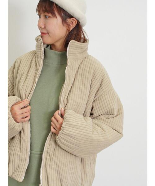 Samansa Mos2（サマンサ モスモス）の「コーデュロイ中綿ブルゾン（ブルゾン・レディース・ベージュ/ネイビー/モカ/カーキ・F）」の3枚目の写真