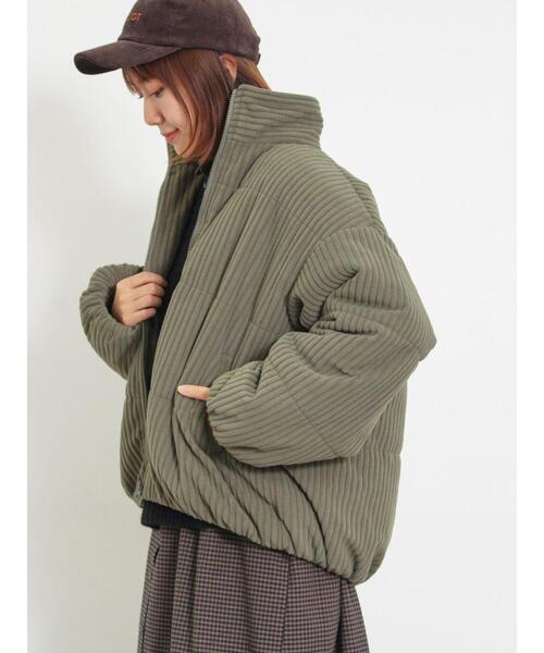 Samansa Mos2（サマンサ モスモス）の「コーデュロイ中綿ブルゾン（ブルゾン・レディース・ベージュ/ネイビー/モカ/カーキ・F）」の4枚目の写真