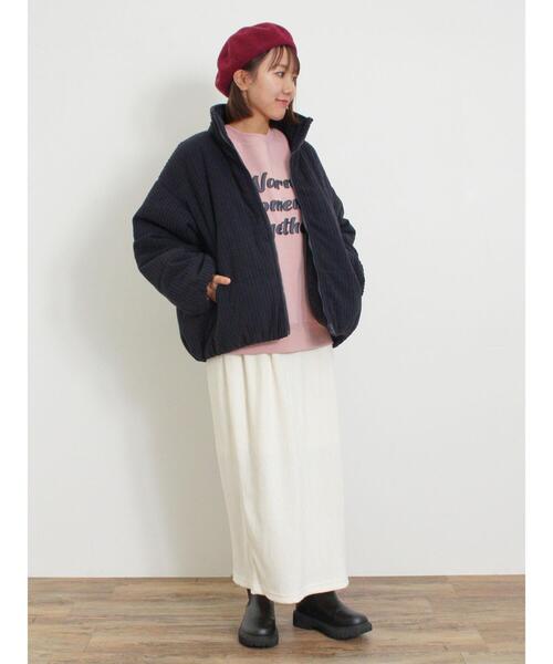 Samansa Mos2（サマンサ モスモス）の「コーデュロイ中綿ブルゾン（ブルゾン・レディース・ベージュ/ネイビー/モカ/カーキ・F）」の14枚目の写真