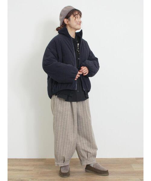 Samansa Mos2（サマンサ モスモス）の「コーデュロイ中綿ブルゾン（ブルゾン・レディース・ベージュ/ネイビー/モカ/カーキ・F）」の19枚目の写真