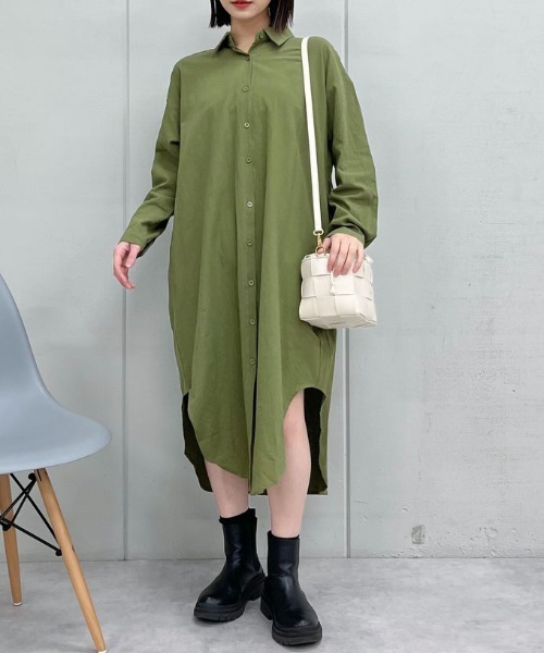 &soiree(アンドソワレ)の「【&soiree】2WAYシャツワンピース(ワンピース・レディース・ブラック/ブラウン・FREE)」の7枚目の写真