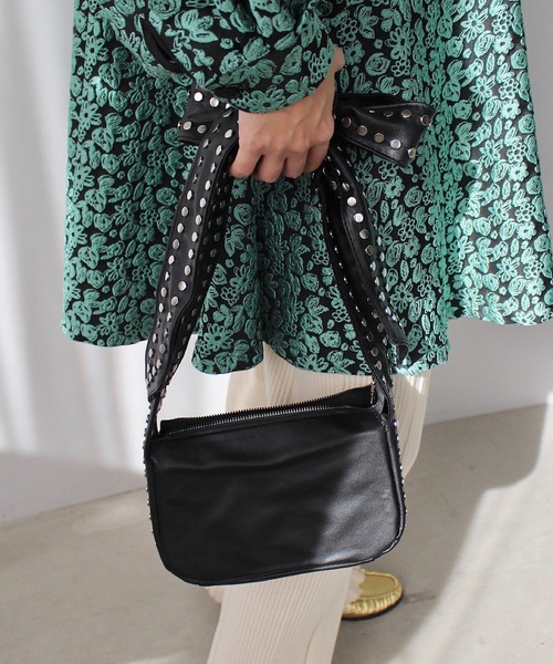 SANSeLF（サンセルフ）の「【SANSeLF】スタッズリボンショルダーバッグ sana24a018（ショルダーバッグ・レディース・ブラック・FREE）」の9枚目の写真