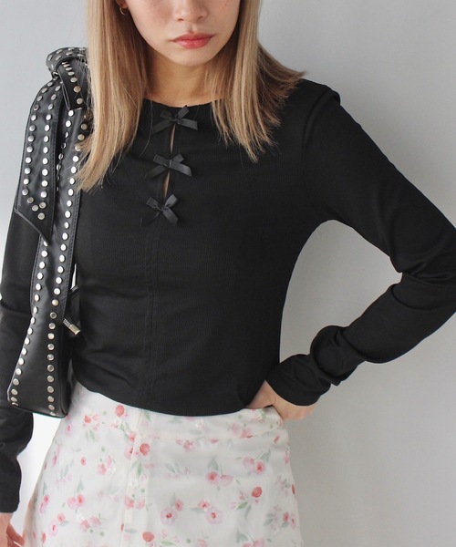 SANSeLF（サンセルフ）の「【SANSeLF】スタッズリボンショルダーバッグ sana24a018（ショルダーバッグ・レディース・ブラック・FREE）」の7枚目の写真