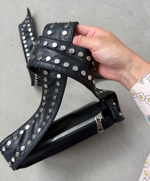 SANSeLF（サンセルフ）の「【SANSeLF】スタッズリボンショルダーバッグ sana24a018（ショルダーバッグ・レディース・ブラック・FREE）」の13枚目の写真