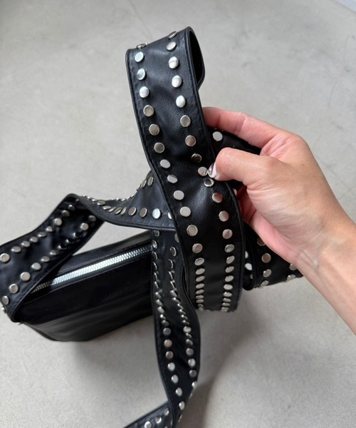 SANSeLF（サンセルフ）の「【SANSeLF】スタッズリボンショルダーバッグ sana24a018（ショルダーバッグ・レディース・ブラック・FREE）」の14枚目の写真