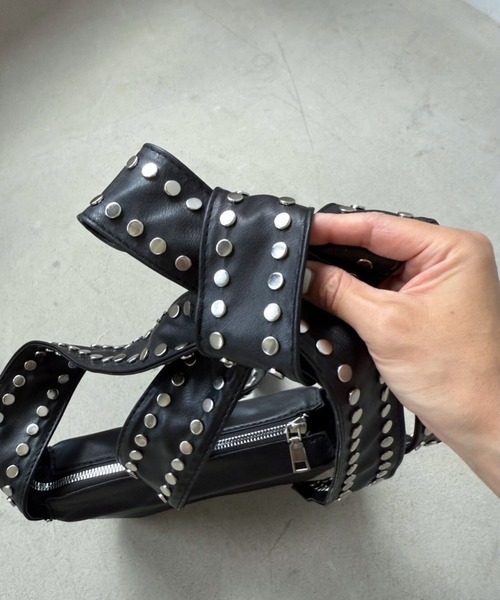 SANSeLF（サンセルフ）の「【SANSeLF】スタッズリボンショルダーバッグ sana24a018（ショルダーバッグ・レディース・ブラック・FREE）」の16枚目の写真