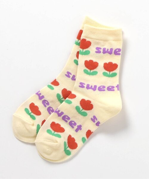 BREEZE（ブリーズ）の「GIRLSバリエーション総柄ソックス（ソックス/靴下・キッズ・ネイビー/レッド/ピンク/クリーム・15 /18/21）」の16枚目の写真