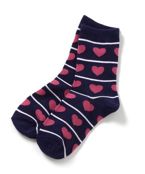 BREEZE（ブリーズ）の「GIRLSバリエーション総柄ソックス（ソックス/靴下・キッズ・ネイビー/レッド/ピンク/クリーム・15 /18/21）」の7枚目の写真