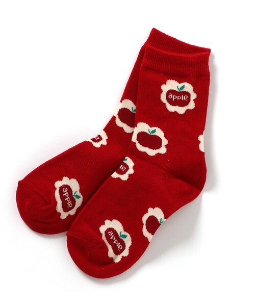 BREEZE（ブリーズ）の「GIRLSバリエーション総柄ソックス（ソックス/靴下・キッズ・ネイビー/レッド/ピンク/クリーム・15 /18/21）」の9枚目の写真