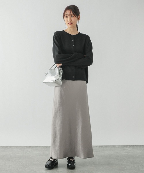 GLOBAL WORK（グローバルワーク）の「スッキレイクルーカーディガン長袖/253157（カーディガン/ボレロ・レディース・グレー系1/イエロー/ブラック系9/レッド・SMALL/LARGE/MEDIUM）」の22枚目の写真