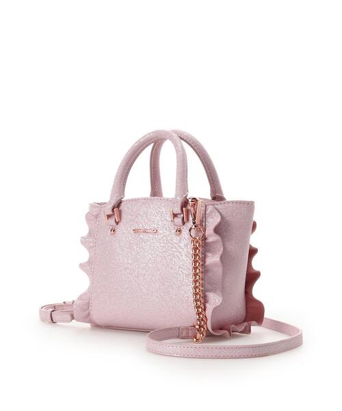 SAMANTHAVEGA(サマンサベガ)の「■オンラインショップ&一部店舗限定■パールラメマイクロミニフラッター(ショルダーバッグ・レディース・ピンク/ホワイト・FREE)」の9枚目の写真