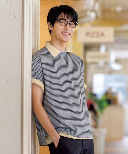 UNFILO(アンフィーロ)の「【男女兼用】スマート ストレッチ ワイドTEE(Tシャツ/カットソー・メンズ・ホワイト系/グレー系/ネイビー系/ライトグリーン系/ピンク系1/ブラック系/グレー系1/ピンク系/ブラック系1/ライトグリーン系1・X-LARGE/LARGE/SMALL/MEDIUM)」の5枚目の写真