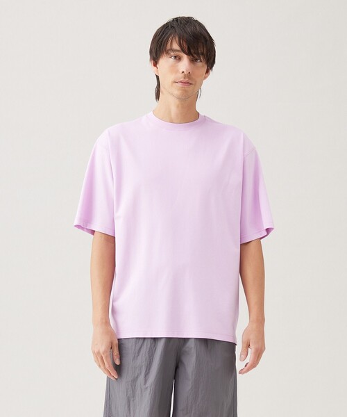 UNFILO(アンフィーロ)の「【男女兼用】スマート ストレッチ ワイドTEE(Tシャツ/カットソー・メンズ・ホワイト系/グレー系/ネイビー系/ライトグリーン系/ピンク系1/ブラック系/グレー系1/ピンク系/ブラック系1/ライトグリーン系1・X-LARGE/LARGE/SMALL/MEDIUM)」の9枚目の写真