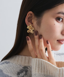 VIS | メタルフラワー×パールイヤリング(イヤリング)