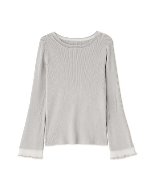 NATURAL BEAUTY BASIC(ナチュラルビューティーベーシック)の「◇ボートネックシアーカフスニット(ニット/セーター・レディース・ブラック/ライトグリーン/ホワイト系その他/グレー・FREE)」の13枚目の写真
