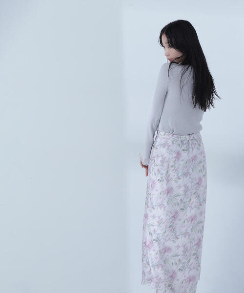 NATURAL BEAUTY BASIC(ナチュラルビューティーベーシック)の「◇ボートネックシアーカフスニット(ニット/セーター・レディース・ブラック/ライトグリーン/ホワイト系その他/グレー・FREE)」の15枚目の写真