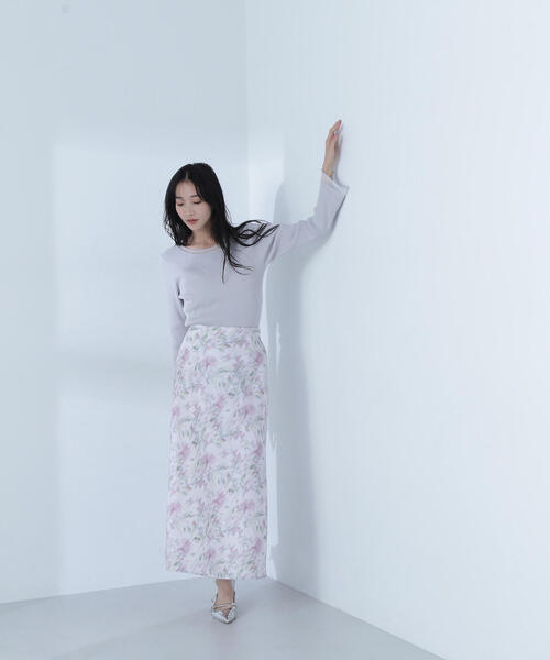NATURAL BEAUTY BASIC(ナチュラルビューティーベーシック)の「◇ボートネックシアーカフスニット(ニット/セーター・レディース・ブラック/ライトグリーン/ホワイト系その他/グレー・FREE)」の16枚目の写真