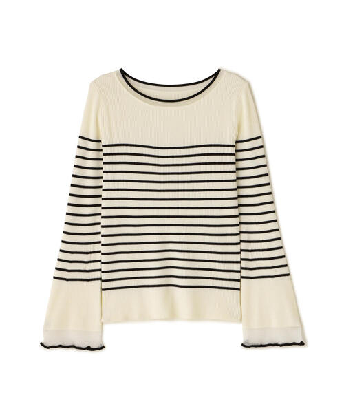 NATURAL BEAUTY BASIC(ナチュラルビューティーベーシック)の「◇ボートネックシアーカフスニット(ニット/セーター・レディース・ブラック/ライトグリーン/ホワイト系その他/グレー・FREE)」の21枚目の写真