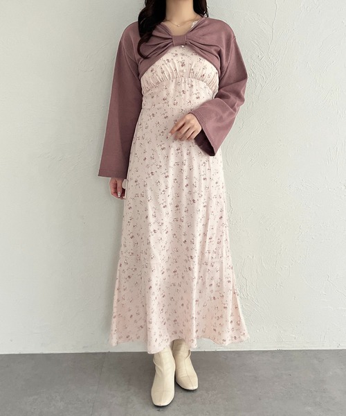 apres jour(アプレジュール)の「小花柄キャミワンピース(ワンピース・レディース・ブラック/ピンク/ブラウン系その他・X-LARGE/フリー)」の15枚目の写真