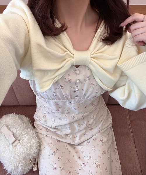 apres jour(アプレジュール)の「小花柄キャミワンピース(ワンピース・レディース・ブラック/ピンク/ブラウン系その他・X-LARGE/フリー)」の17枚目の写真
