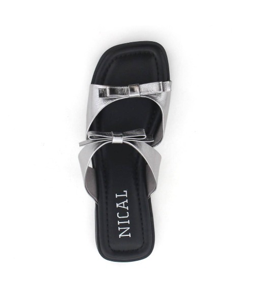 NICAL（ニカル）の「【本革】【NICAL】ダブルリボンミュールサンダル/554203（サンダル・レディース・ガンメタ/アイボリー/ピンク・X-LARGE/LARGE/MEDIUM/SMALL）」の20枚目の写真