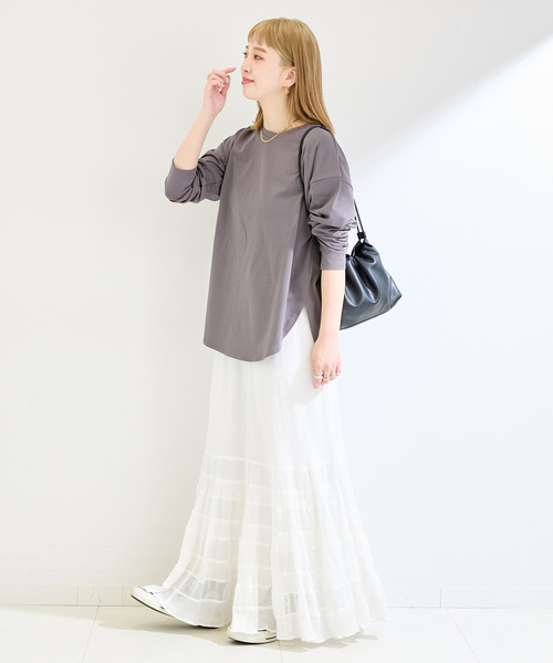 B.C STOCK(ベーセーストック)の「スムース巾着BAG(ショルダーバッグ・レディース・ブラック/ウッド/キャメル・FREE)」の5枚目の写真