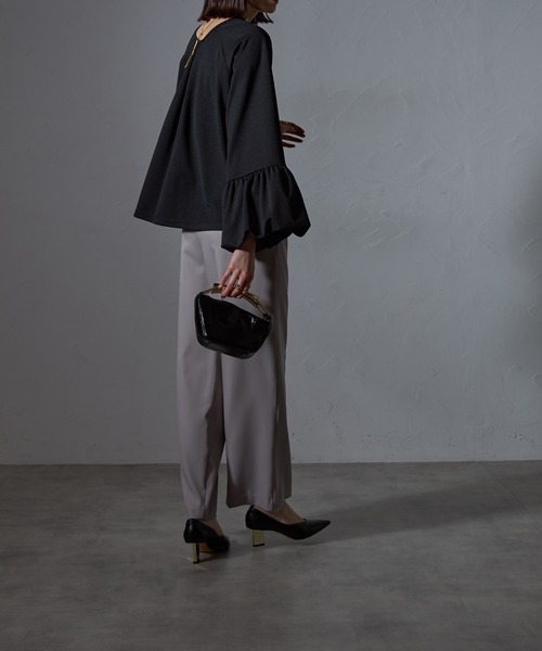 each(イーチ)の「袖バルーンジップアップブルゾン(パーカー・レディース・グレー/ブラック・FREE)」の7枚目の写真