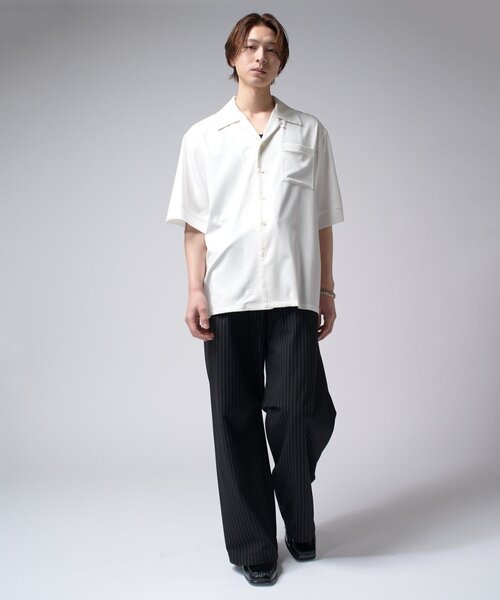 ★人気　極美品◎　ルイス　シャツ　バンブーレーヨン　レギュラーカラーシャツ バンブーレーヨンオープンカラーシャツ | Lui's(ルイス)メンズ