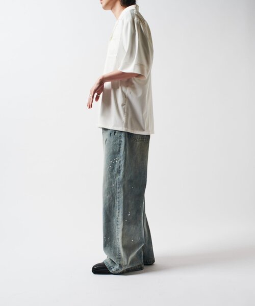 Lui's(ルイス)の「バンブーレーヨンオープンカラーシャツ(シャツ/ブラウス・メンズ・ブラック/ホワイト/チャコールグレー・M/S)」の15枚目の写真