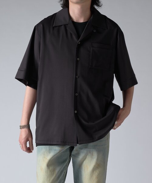 Lui's(ルイス)の「バンブーレーヨンオープンカラーシャツ(シャツ/ブラウス・メンズ・ブラック/ホワイト/チャコールグレー・M/S)」の17枚目の写真