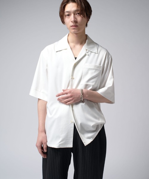 レーヨン混長袖開襟シャツ※色によって価格が異なります。カート
