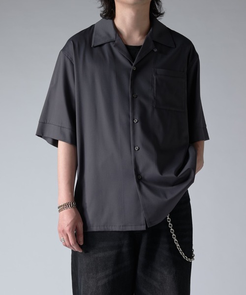 ★人気　極美品◎　ルイス　シャツ　バンブーレーヨン　レギュラーカラーシャツ セール】バンブーレーヨンオープンカラーシャツ（シャツ