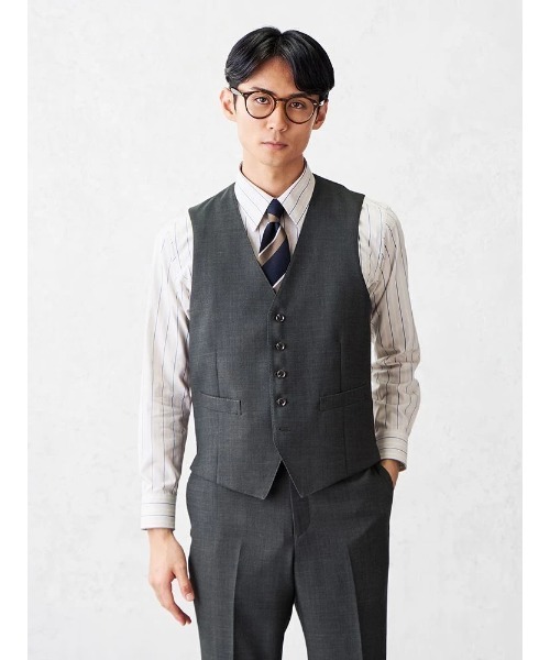 セール】【EDWINコラボ】デニムライクウールセットアップベスト