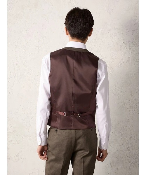 Perfect Suit FActory（パーフェクトスーツファクトリー）の「【EDWINコラボ】デニムライクウールセットアップベスト　ブラウン/カーキ/ブルー（スーツベスト・メンズ・ブルー/カーキ/ブラウン・LL/S/M/L）」の11枚目の写真