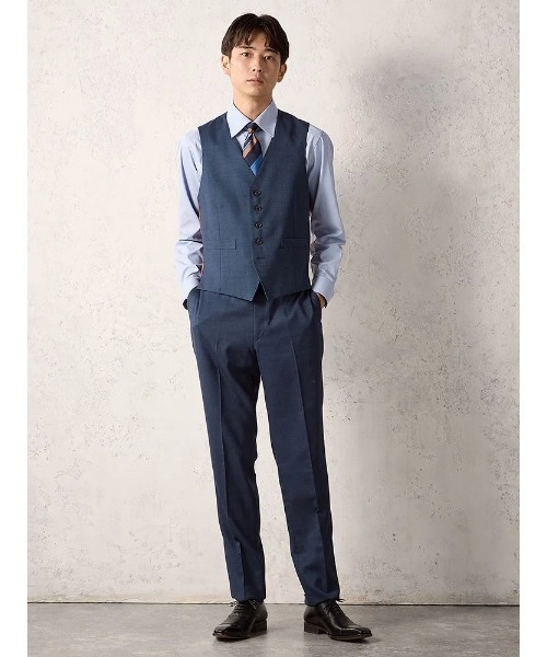 Perfect Suit FActory（パーフェクトスーツファクトリー）の「【EDWINコラボ】デニムライクウールセットアップベスト　ブラウン/カーキ/ブルー（スーツベスト・メンズ・ブルー/カーキ/ブラウン・LL/S/M/L）」の17枚目の写真
