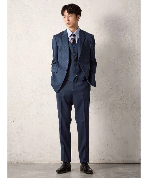 Perfect Suit FActory（パーフェクトスーツファクトリー）の「【EDWINコラボ】デニムライクウールセットアップベスト　ブラウン/カーキ/ブルー（スーツベスト・メンズ・ブルー/カーキ/ブラウン・LL/S/M/L）」の15枚目の写真