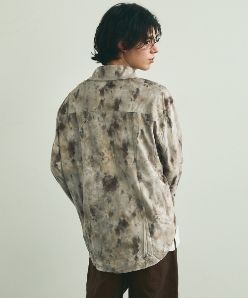 Shoowtime(ショウタイム)の「Abstract all-over regular collar long sleeve shirt / アブストラクトオールオーバーレギュラーカラー長袖シャツ(シャツ/ブラウス・メンズ・ベージュ系/カーキ系・MEDIUM/LARGE/X-LARGE)」の8枚目の写真