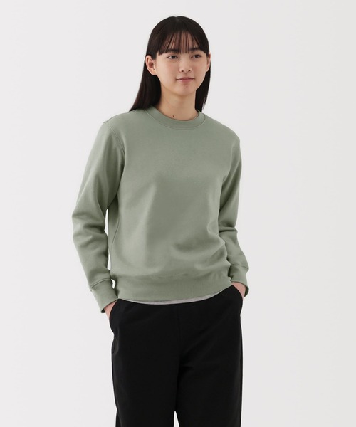 無印良品(ムジルシリョウヒン)の「婦人 スウェットシャツ(スウェット・レディース・ベージュ/オフホワイト/ライトグレー/ブラック/ライトピンク/スモーキーグリーン系・XL/M/S)」の5枚目の写真