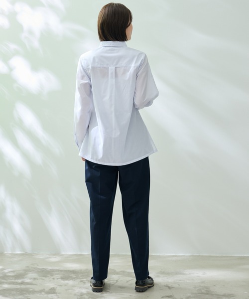 Arnold Palmer（アーノルドパーマー）の「EVERY DAY イージーケア ウエストタック シャツチュニック（シャツワンピース・レディース・チャコールグレー/コーラル/ホワイト・M/L/S）」の14枚目の写真