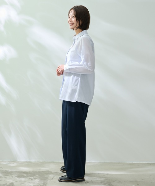 Arnold Palmer（アーノルドパーマー）の「EVERY DAY イージーケア ウエストタック シャツチュニック（シャツワンピース・レディース・チャコールグレー/コーラル/ホワイト・M/L/S）」の13枚目の写真