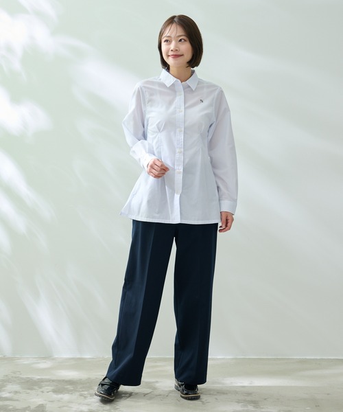 Arnold Palmer（アーノルドパーマー）の「EVERY DAY イージーケア ウエストタック シャツチュニック（シャツワンピース・レディース・チャコールグレー/コーラル/ホワイト・M/L/S）」の12枚目の写真