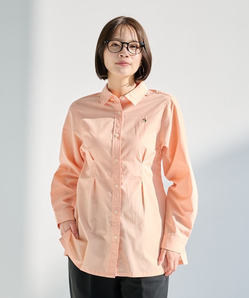 Arnold Palmer（アーノルドパーマー）の「EVERY DAY イージーケア ウエストタック シャツチュニック（シャツワンピース・レディース・チャコールグレー/コーラル/ホワイト・M/L/S）」の9枚目の写真