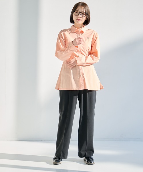 Arnold Palmer（アーノルドパーマー）の「EVERY DAY イージーケア ウエストタック シャツチュニック（シャツワンピース・レディース・チャコールグレー/コーラル/ホワイト・M/L/S）」の10枚目の写真