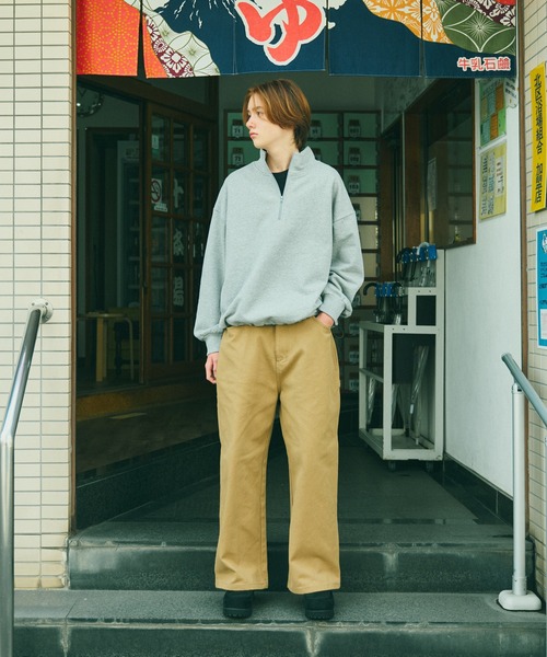 DRAW CORD HALF ZIP SWEAT / ドローコードハーフジップ